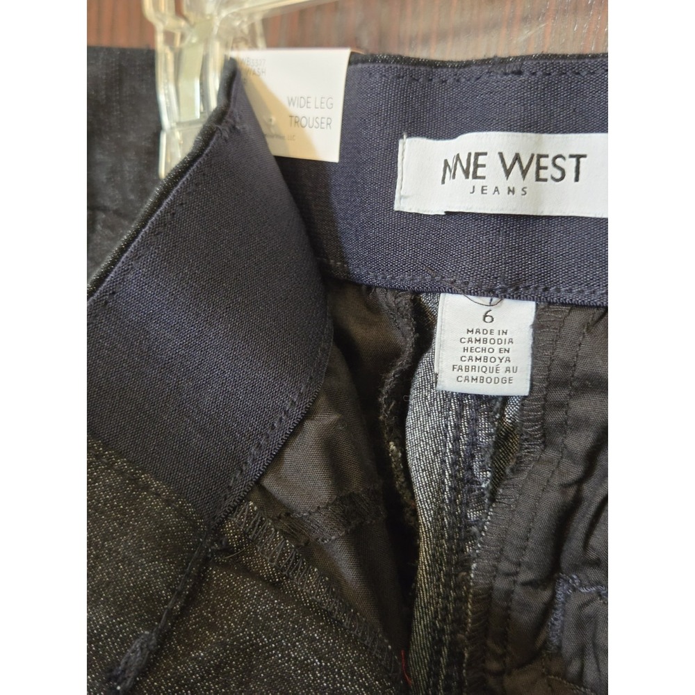 Nine West Women's Wide Leg Trouser Pants Black 6 Business Office Casual NWT - Picture 12 of 12